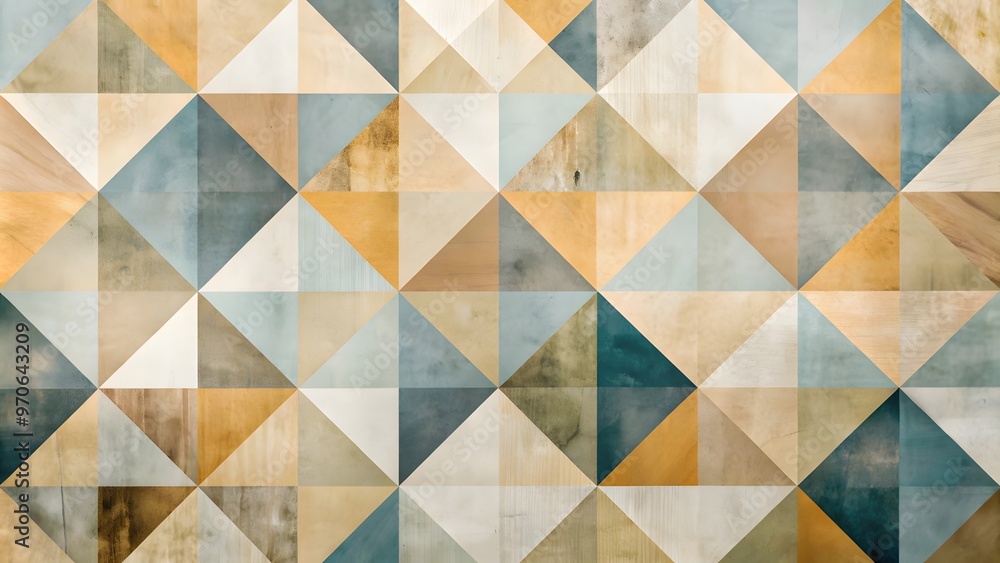 Fototapete grainy background abstract geometric shapes minimalistic style noise texture pale green gray poster 