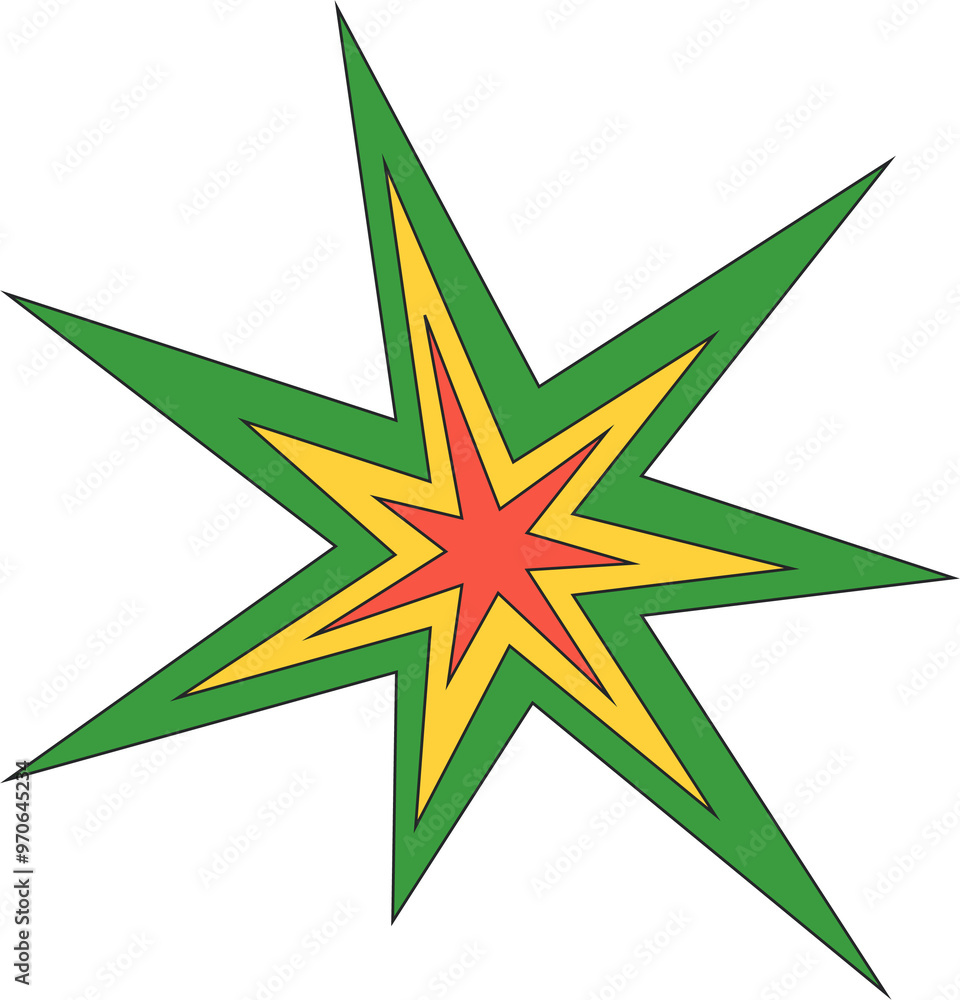 Poster star shape icon. abstract shiny irregular sparkle. sharp burst graphic element. starlight twinkles f