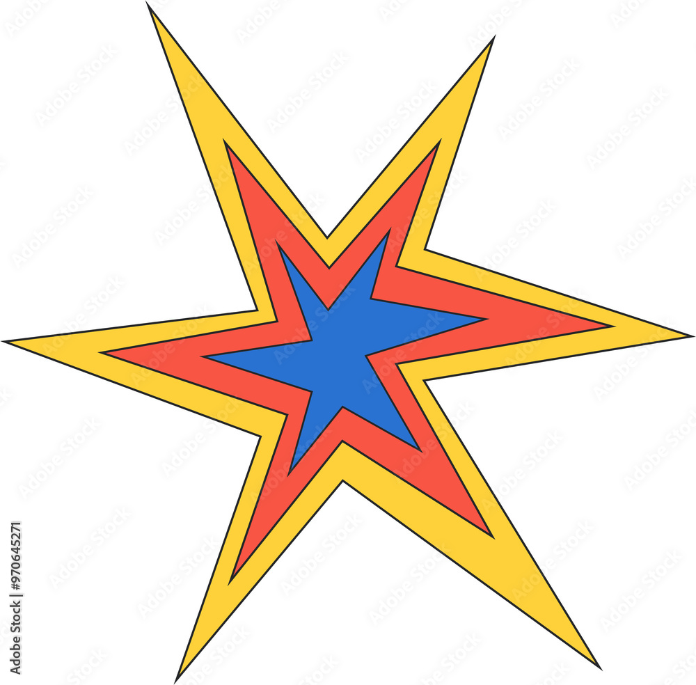 Poster star shape icon. abstract shiny irregular sparkle. sharp burst graphic element. starlight twinkles f