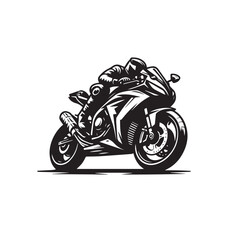 Fototapeta premium Motorcycle vector design. Motorcycle silhouette. Motor bike illustration isolated on white background.