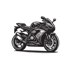Fototapeta premium Motorcycle vector design. Motorcycle silhouette. Motor bike illustration isolated on white background.