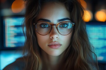  AI cyber security concept. Diverse IT specialist team analyzing artificial intelligence online risk threats to consumer data & privacy. Software developers coding & ethical hacking in dark office 