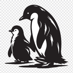 penguin vector icon isolated on transparent background.Cute penguin icon .vector illustration .