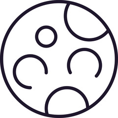 The Moon Isolated Image for Infographics