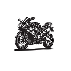 Obraz premium Motorcycle vector design. Motorcycle silhouette. Motor bike illustration isolated on white background.