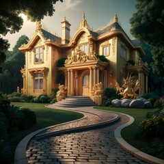 Fototapeta premium royal golden palace royal golden estate 