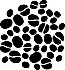 Coffee beans silhouette vector image