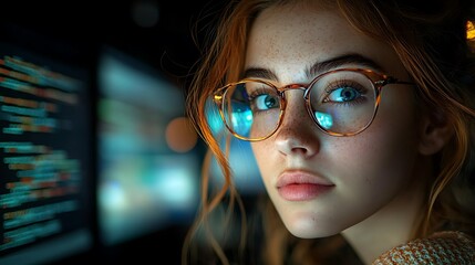  AI cyber security concept. Diverse IT specialist team analyzing artificial intelligence online risk threats to consumer data & privacy. Software developers coding & ethical hacking in dark office 