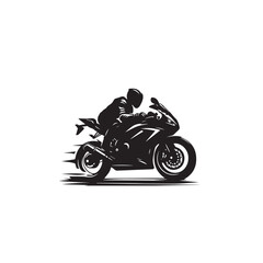 Fototapeta premium Motorcycle vector design. Motorcycle silhouette. Motor bike illustration isolated on white background.