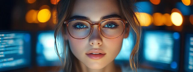  AI cyber security concept. Diverse IT specialist team analyzing artificial intelligence online risk threats to consumer data & privacy. Software developers coding & ethical hacking in dark office 