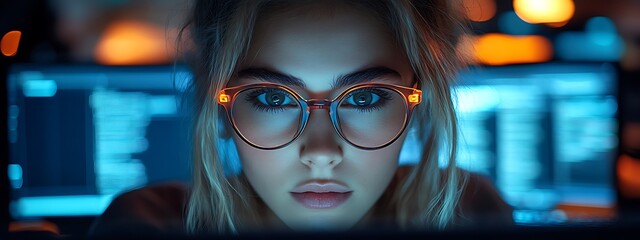  AI cyber security concept. Diverse IT specialist team analyzing artificial intelligence online risk threats to consumer data & privacy. Software developers coding & ethical hacking in dark office 