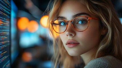  AI cyber security concept. Diverse IT specialist team analyzing artificial intelligence online risk threats to consumer data & privacy. Software developers coding & ethical hacking in dark office 