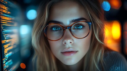  AI cyber security concept. Diverse IT specialist team analyzing artificial intelligence online risk threats to consumer data & privacy. Software developers coding & ethical hacking in dark office 