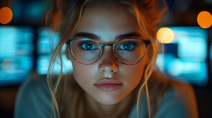  AI cyber security concept. Diverse IT specialist team analyzing artificial intelligence online risk threats to consumer data & privacy. Software developers coding & ethical hacking in dark office 