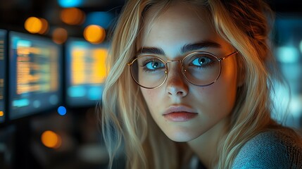  AI cyber security concept. Diverse IT specialist team analyzing artificial intelligence online risk threats to consumer data & privacy. Software developers coding & ethical hacking in dark office 