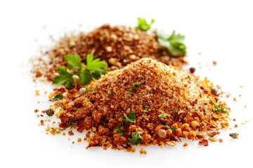 A fresh Creole seasoning and Creole seasoning Power isolated on white