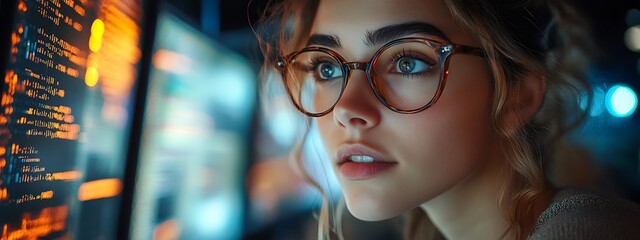  AI cyber security concept. Diverse IT specialist team analyzing artificial intelligence online risk threats to consumer data & privacy. Software developers coding & ethical hacking in dark office 