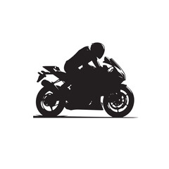 Obraz premium Motorcycle vector design. Motorcycle silhouette. Motor bike illustration isolated on white background.