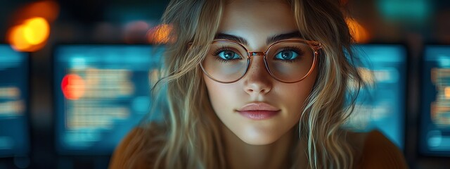  AI cyber security concept. Diverse IT specialist team analyzing artificial intelligence online risk threats to consumer data & privacy. Software developers coding & ethical hacking in dark office 