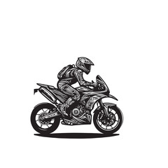 Motorcycle vector design. Motorcycle silhouette. Motor bike illustration isolated on white background.