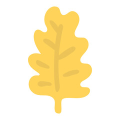 デフォルメされたオークの黄色い葉⭐︎PNG