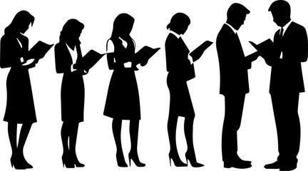 silhouettes of people