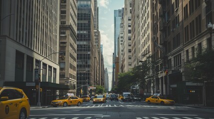 A high-rise cityscape showcasing the bustling financial district, representing growth, ambition,