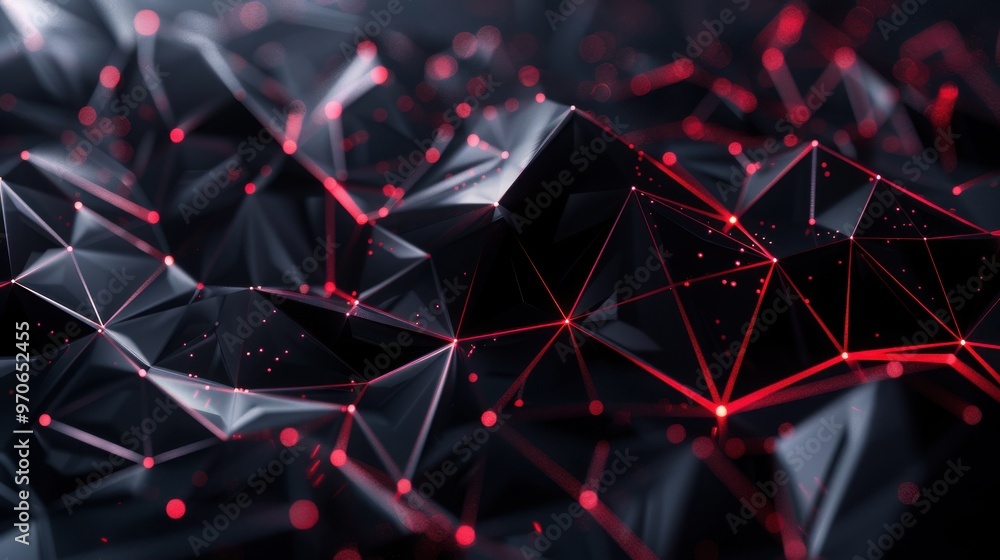 Wall mural digital background triangular composition futuristic style