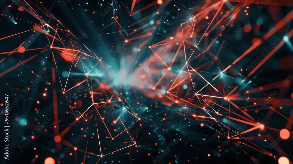 Wall mural digital background triangular composition futuristic style