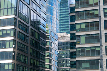 Fototapeta premium Modern architecture of glass and concrete. Business center.