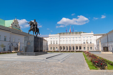 The Presidential Palace. the official residence of the Polish head of state and president. August 9, 2024. Warsaw, Poland.