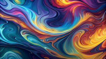 Obraz premium Abstract Flowing Paint Background with Vivid Colors