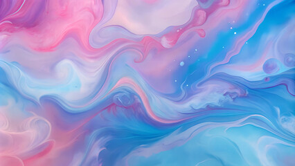 Obraz premium Abstract fluid art background, marbled patterns in vibrant blues and pinks