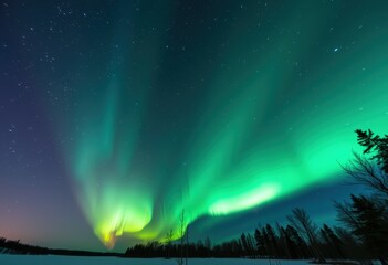 aurora borealis over the mountains
