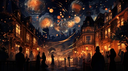 Obraz premium New Year Eve December 31 Generative AI