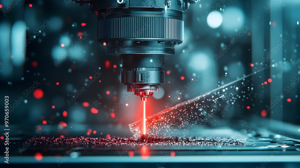 Aufkleber laser pulse vaporizing target material in controlled scientific experiment