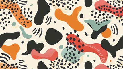 Abstract shape pattern wallpaper