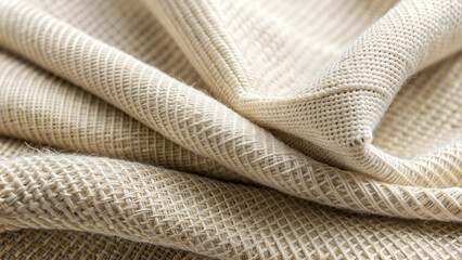 Textured woven fabric in neutral tones showcasing intricate patterns for versatile design applications