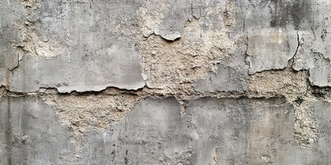 Fototapeta premium Weathered Concrete Wall with Flaking Paint and Cracks