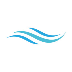 Water wave icon vector template logo