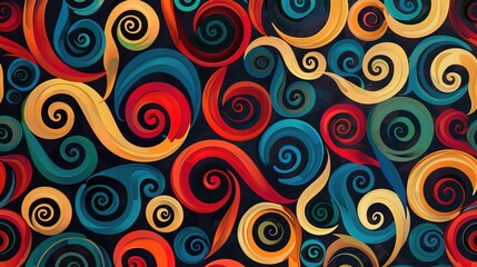 Fototapeta premium Swirl pattern wallpaper