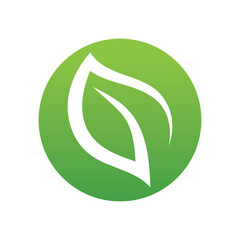 Leaf green nature logo and symbol vector