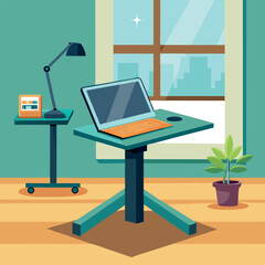 Adobe Illustrator Artwork laptop stand that promotes better posture
