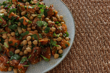 Sweet potato and chickpea salad.
