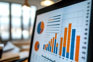 Data visualization on a computer screen.