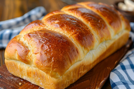 Freshly Baked Loaf of Homemade Bread - Realistic Image