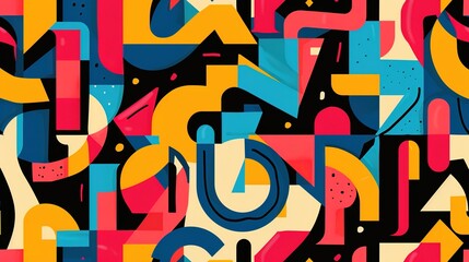 Fototapeta premium Bold typography pattern wallpaper