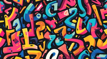 Bold typography pattern wallpaper