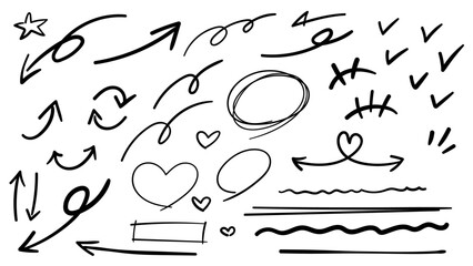 手書きの矢印など