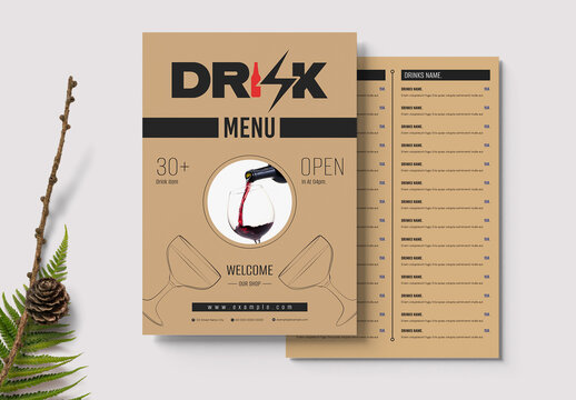 Drink Menu Template